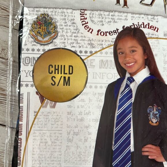 NWT HARRY POTTER Child Ravenclaw Robe Hooded Costume S/M Boy Girl Halloween NEW - Picture 2 of 8